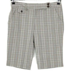 Tracy Evans Limited Bermuda Trouser Shorts Brown Blue‎ Stretch 5